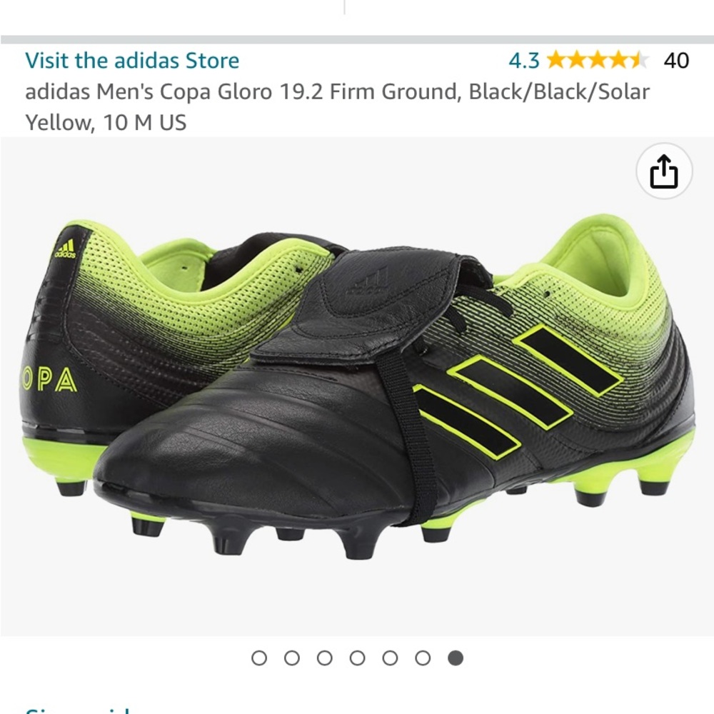 Men’s size 10 adidas copa gloro 19.2 soccer cleats